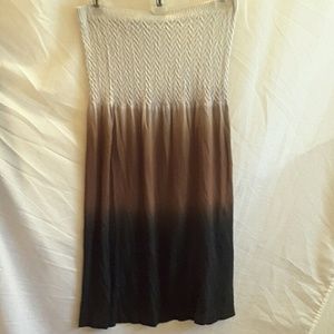 Tropix strapless dress.