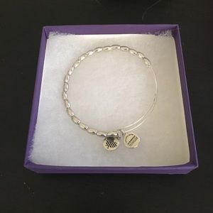 Never worn! Alex & Ani Silver Beaded Bracelet