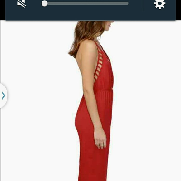 NIB Cut Out Tobi Burgundy Jumpsuit (S) - Picture 3 of 4