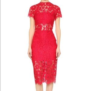 Alexis red lace dress XS - Reduced price!