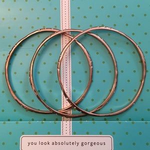 Stella & Dot Rose Gold Bangles - set of 3