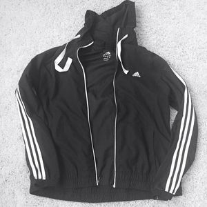 Adidas jacket sz L. black and white