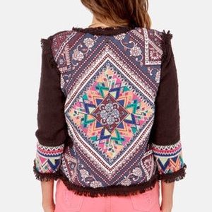 BILLABONG embroidered crop jacket