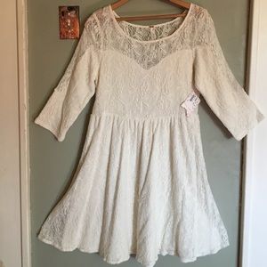 Free People Medium white knee length dress