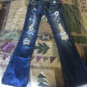 Hollister distressed jeans, Size 0
