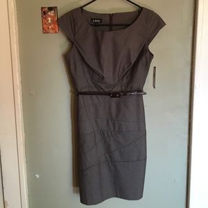 A.Byer Brown Fitting knee length dress size 6