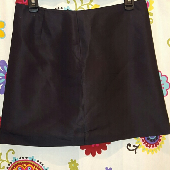 J. Crew silk/wool blend black A-line mini skirt