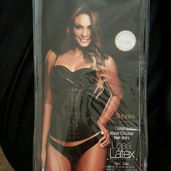Black latex waist trainer (Large/36) - Picture 1 of 2