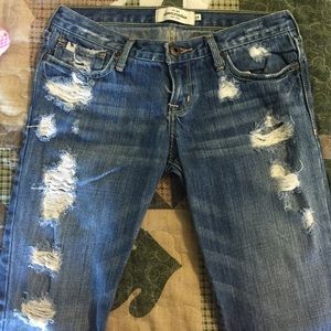abercrombie distressed jeans, size 14 Girls