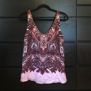 J. Crew paisley silky tank. Size 0.
