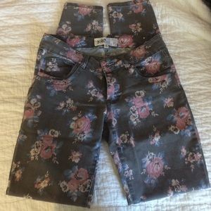 Floral jeans