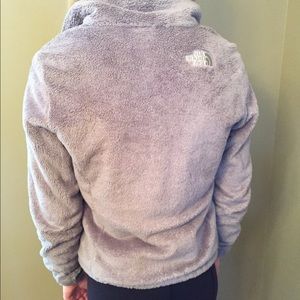 Gray North Face fleece osito jacket