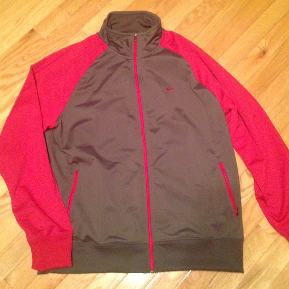 Nike jacket red and gray