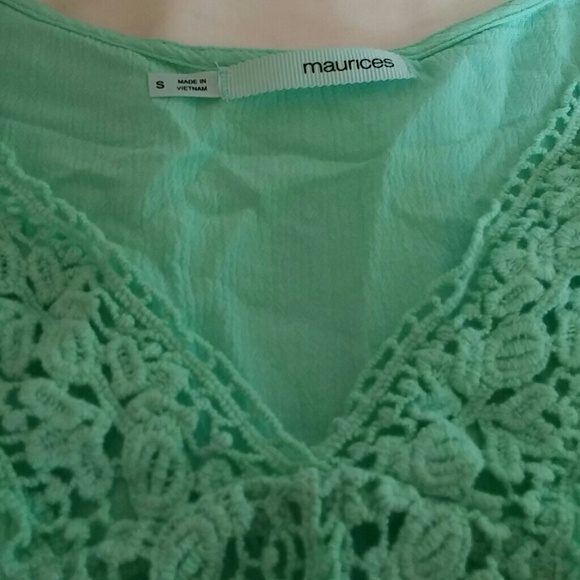 Maurices Light Crinkled Embroidered Top - Picture 2 of 4