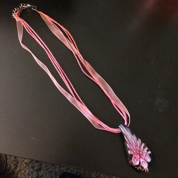 Pink Glass Necklace