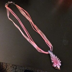 Pink Glass Necklace