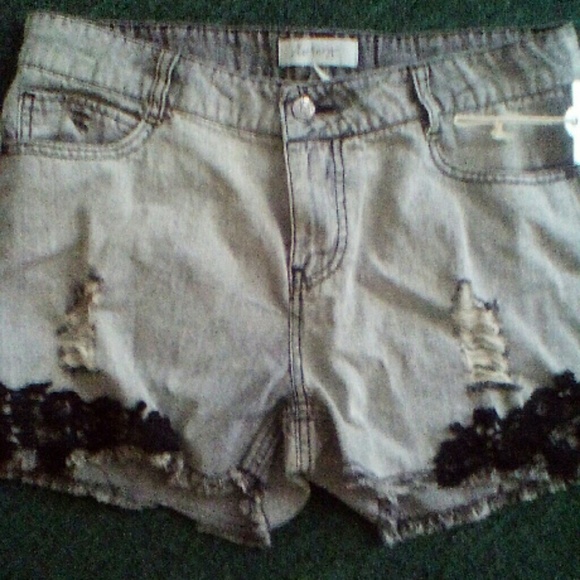 Grey and black shorts