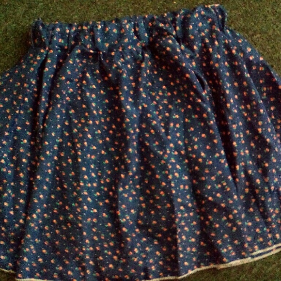 Navy blue floral skirt