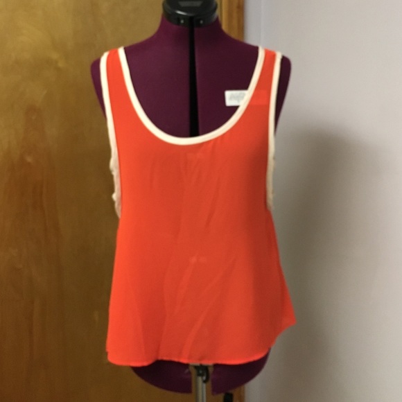 Mango & Sebastian Orange Tank W/Side Design
