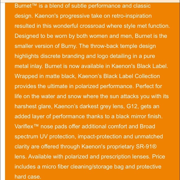 Kaenon burnet sunglasses NWOT - Picture 2 of 4