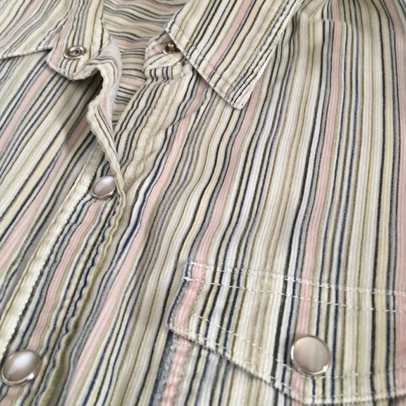 Striped super soft fine wale corduroy shirt