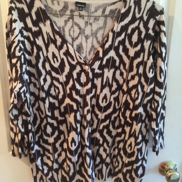 Beautiful Brown and Tan Button Up Sweater