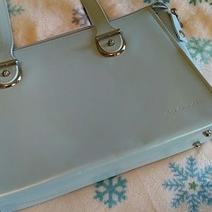 Baby Blue Jackie o style purse with change purse