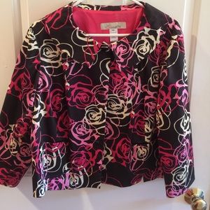 Gorgeous Black and Different Shades of Pink Jacket