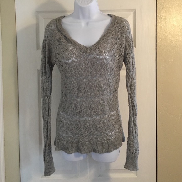 ❌SOLD ON VINTED❌Grey crochet sweater