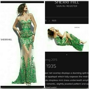 Sherri Hill emerald prom dress