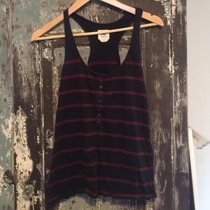 striped henley tanktop