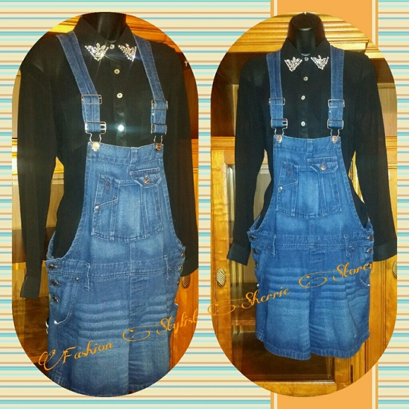 LEI Denim - SOLD. Denim Short Overalls