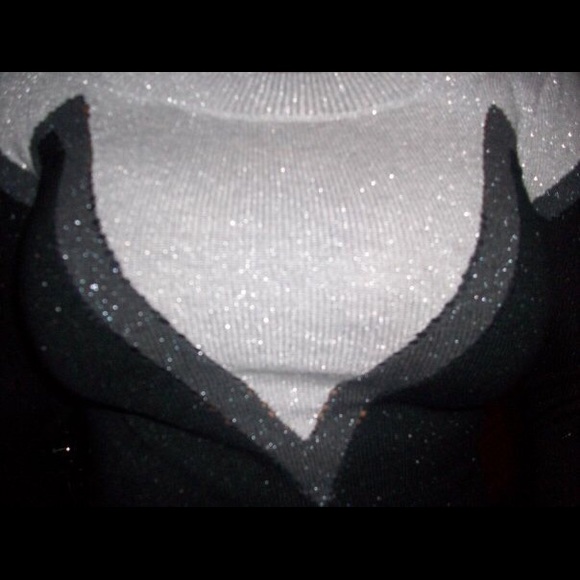 Cute Black, Silver, and Gray DKNY SWEATER DRESS!