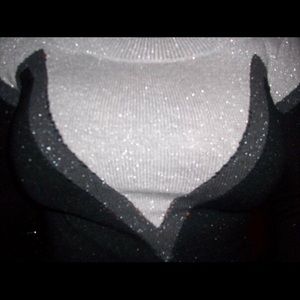 Cute Black, Silver, and Gray DKNY SWEATER DRESS!