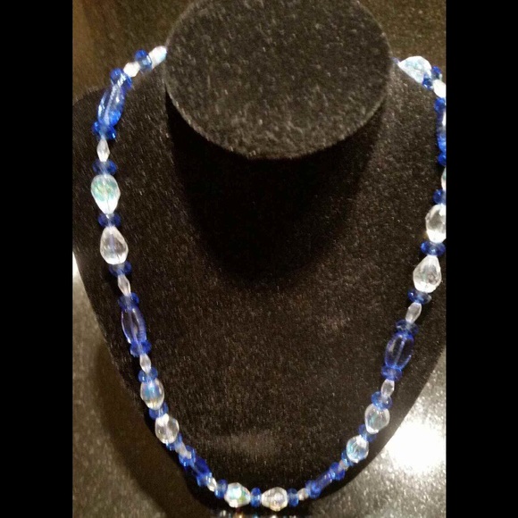 Blue crystal, specialty glass and crystal 23-inch