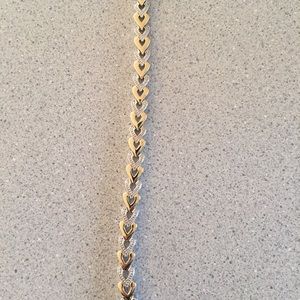 2 toned hear bracelet