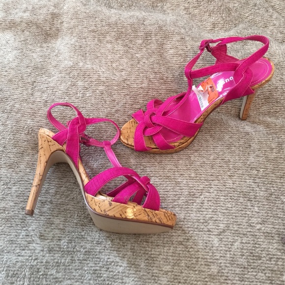 Hot Pink Strappy Heels