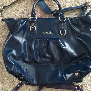 Coach purse navy blue