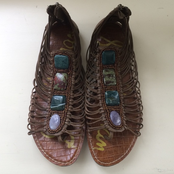 Sam Edelman 'Hazel' Stone Flat Sandal Size: 8.5