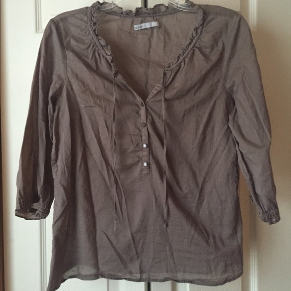 Old Navy Brown Button Top