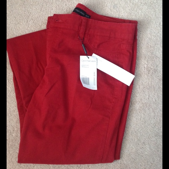 FLASH SALE 🚨🚨 NWT Calvin Klein Red Skinny Jeans