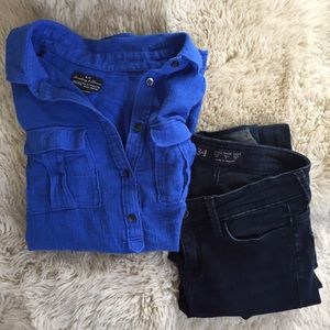 {Madewell} Broadway & Broome Light Crinkle Popover