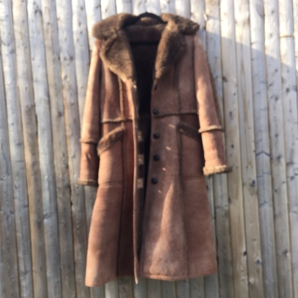 Vintage Leather and Shearling Coat. Circa 1981