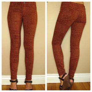 Rust Giraffe Print Legacy Skinny