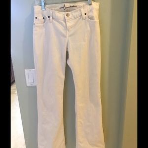 SOLD Bebe white boot cut jeans