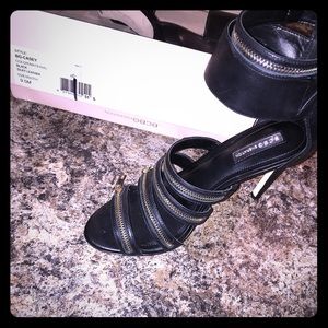Bcbg caged gold zipper sandals. Worn once
