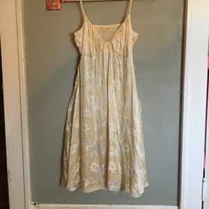 Free People Yellow Floral silk size 4 dress