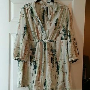 Liz Lange XL Maternity White/Green Top