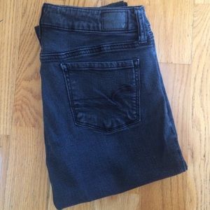American Eagle faded black jeans- Size 8