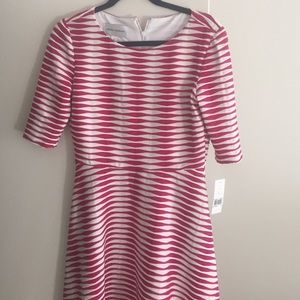 Size 6 - hot pink and white stripped dress